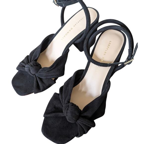 Loeffler Randall Fiamma Ankle Strap Sandal Black 6 - Picture 2 of 7